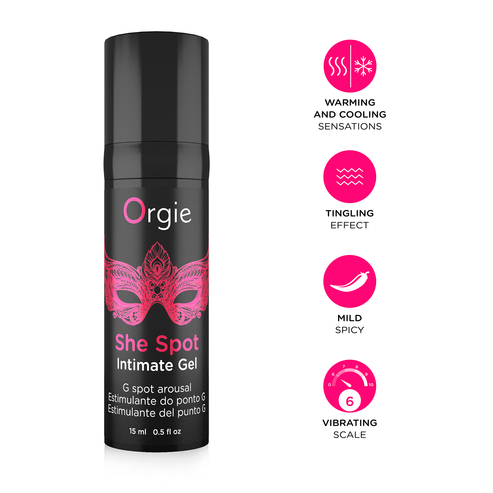 Сыворотка для точки G с вибрацией "Orgie She Spot" супер мощная, 15ml 